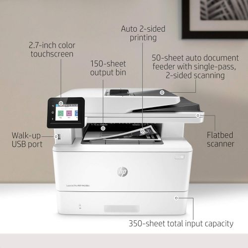 에이치피 [아마존베스트]HP LaserJet Pro Multifunction M428fdn with Built-in Ethernet & Duplex Printing, Works with Alexa (W1A29A)