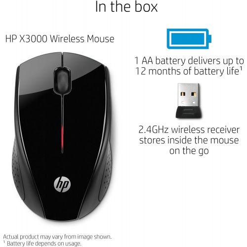에이치피 [아마존베스트]HP X3000 Wireless Mouse, Black (H2C22AA#ABL)