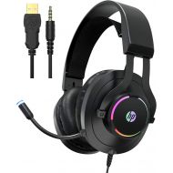 [아마존베스트]HP Gaming Xbox One Headset with Mic, Gaming Headphones for PS4, PC, Laptop, Nintendo Switch with Noise Cancelling Microphone, Wired Over Ear Head Set with LED Lights