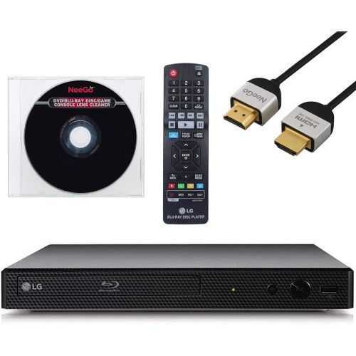 에이치피 [아마존베스트]LG BP350 Blu-Ray Disc Player with Built-in Wi-Fi - Amazon, Netflix, YouTube + Remote Control + NeeGo High-Speed HDMI Cable W/Ethernet NeeGo Lens Cleaner