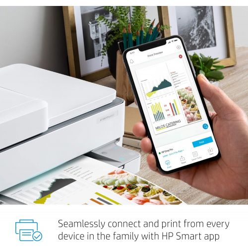 에이치피 [아마존베스트]HP ENVY Pro 6455 Wireless All-in-One Printer, Mobile Print, Scan & Copy, Auto Document Feeder, Works with Alexa (5SE45A)