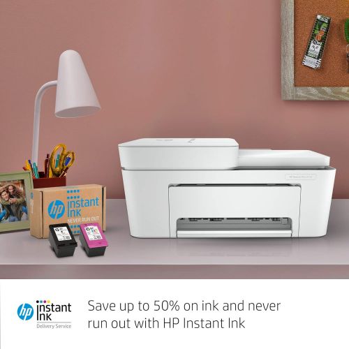 에이치피 [아마존베스트]HP DeskJet Plus 4155 Wireless All-in-One Printer, Mobile Print, Scan & Copy, HP Instant Ink Ready, Auto Document Feeder, Works with Alexa (3XV13A)