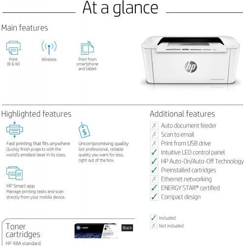 에이치피 [아마존베스트]HP LaserJet Pro M15w Wireless Laser Printer (W2G51A)