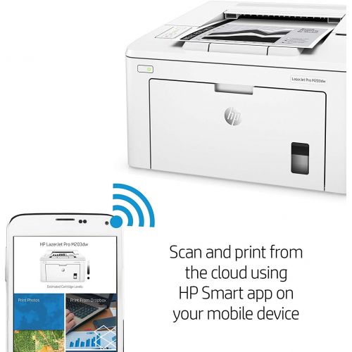 에이치피 [아마존베스트]HP LaserJet Pro M203dw Wireless Laser Printer, Works with Alexa (G3Q47A). Replaces HP M201dw Laser Printer