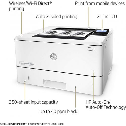 에이치피 [아마존베스트]HP LaserJet Pro M402dn Laser Printer with Built-in Ethernet & Double-Sided Printing, Amazon Dash replenishment ready (C5F94A), A4