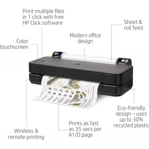 에이치피 [아마존베스트]HP DesignJet T230 Large Format Compact Wireless Plotter Printer - 24, with Modern Office Design (5HB07A)