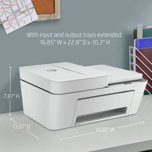 에이치피 HP DeskJet 4155e All-in-One Wireless Color Printer, with bonus 6 months free Instant Ink with HP+ (26Q90A) , White