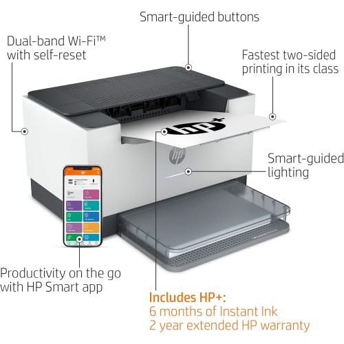 에이치피 HP LaserJet M209dwe Wireless Monochrome Printer with built-in Ethernet & fast 2-sided printing, HP+ and bonus 6 months Instant Ink (6GW62E)