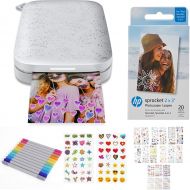 HP Sprocket Portable 2x3 Instant Photo Printer (Luna Pearl) Gift Bundle