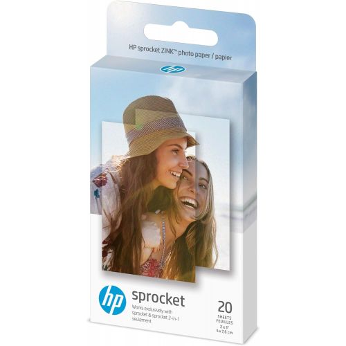에이치피 HP Sprocket Portable 2x3 Instant Photo Printer (Luna Pearl) Gift Bundle