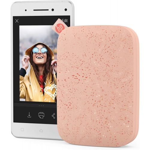 에이치피 HP Sprocket Portable 2x3 Instant Photo Printer (Blush) Print Pictures on Zink Sticky-Backed Paper from your iOS & Android Device.