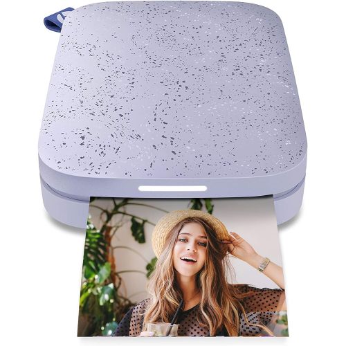 에이치피 HP Sprocket Portable 2x3 Instant Photo Printer (Lilac) Starter Bundle