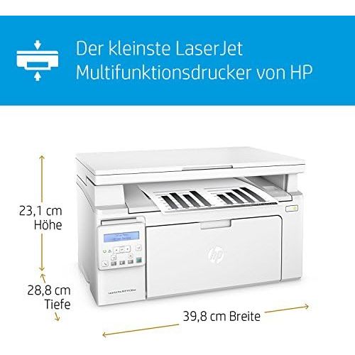 에이치피 [아마존베스트]HP LaserJet Pro M130nw Laser Printer Multifunction Device (Black and White Printer, Scanner, Copier, WLAN, LAN, Airprint) White