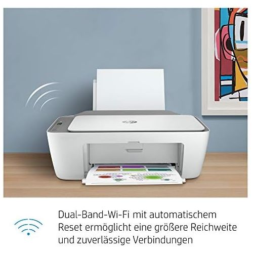 에이치피 [아마존베스트]HP DeskJet 2720 Multifunctional Printer (Instant Ink, Printer, Scanner, Copier, WLAN, Airprint) with 6 Months Instant Ink 425 x 304 x 154 Cement