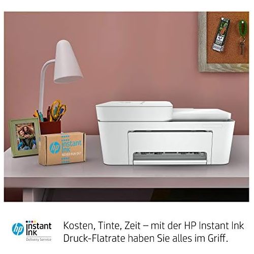 에이치피 [아마존베스트]HP DeskJet Wireless Multifunctional Printer (Printer, Scanner, Copier, Airprint, Instant Ink Ready), White / Blue