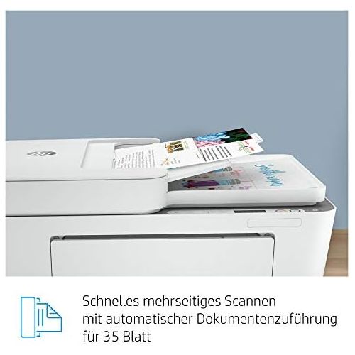 에이치피 [아마존베스트]HP DeskJet Wireless Multifunctional Printer (Printer, Scanner, Copier, Airprint, Instant Ink Ready), White / Blue