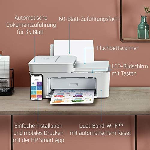 에이치피 [아마존베스트]HP DeskJet Wireless Multifunctional Printer (Printer, Scanner, Copier, Airprint, Instant Ink Ready), White / Blue