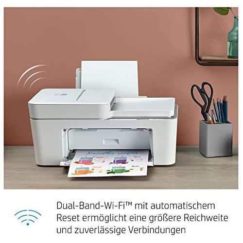 에이치피 [아마존베스트]HP DeskJet Wireless Multifunctional Printer (Printer, Scanner, Copier, Airprint, Instant Ink Ready), White / Blue