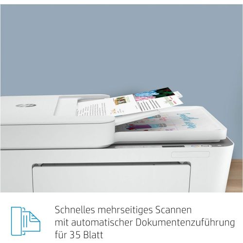 에이치피 [아마존베스트]HP DeskJet Wireless Multifunctional Printer (Printer, Scanner, Copier, Airprint, Instant Ink Ready), White / Blue