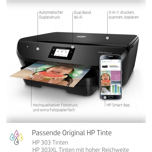 에이치피 [아마존베스트]HP Envy Photo 6230 Multifunction Printer (Instant Ink, Print, Scan, Copy, WLAN, Airprint) Including 4 Months Instant Ink