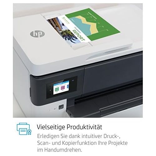 에이치피 [아마존베스트]HP OfficeJet Pro A3All-In-One Printer (DIN A3 Printer, Scanner, Copier, Fax, WiFi, Duplex, Apple AirPrint) - White