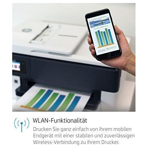 에이치피 [아마존베스트]HP OfficeJet Pro A3All-In-One Printer (DIN A3 Printer, Scanner, Copier, Fax, WiFi, Duplex, Apple AirPrint) - White