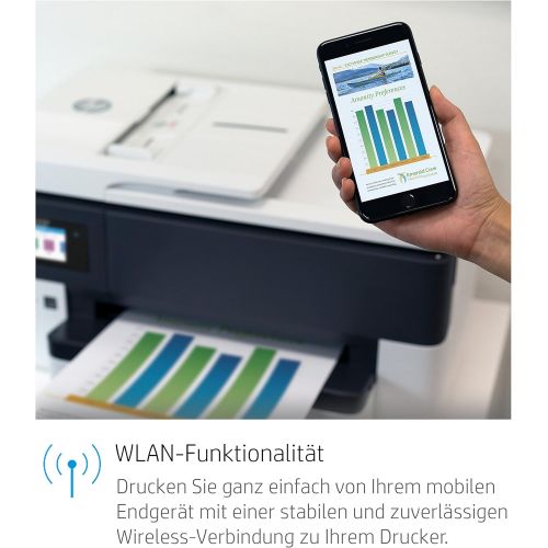 에이치피 [아마존베스트]HP OfficeJet Pro A3All-In-One Printer (DIN A3 Printer, Scanner, Copier, Fax, WiFi, Duplex, Apple AirPrint) - White