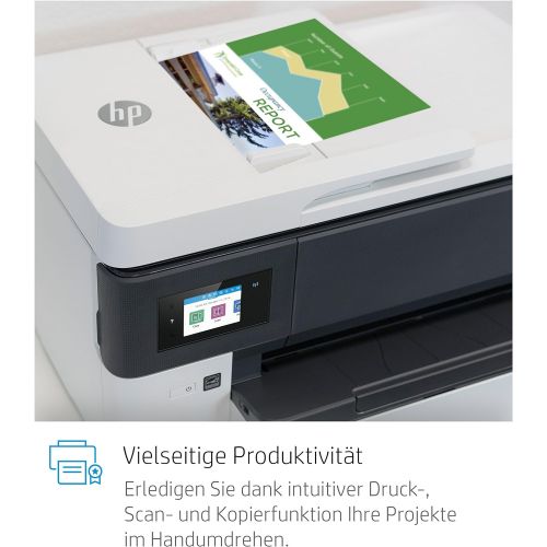 에이치피 [아마존베스트]HP OfficeJet Pro A3All-In-One Printer (DIN A3 Printer, Scanner, Copier, Fax, WiFi, Duplex, Apple AirPrint) - White