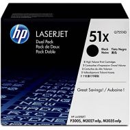 HP 51X (Q7551X) Black Toner Cartridge High Yield, 2 Toner Cartridges (Q7551XD) DISCONTINUED BY MANUFACTURER for HP LaserJet P3005 M3035 M3027