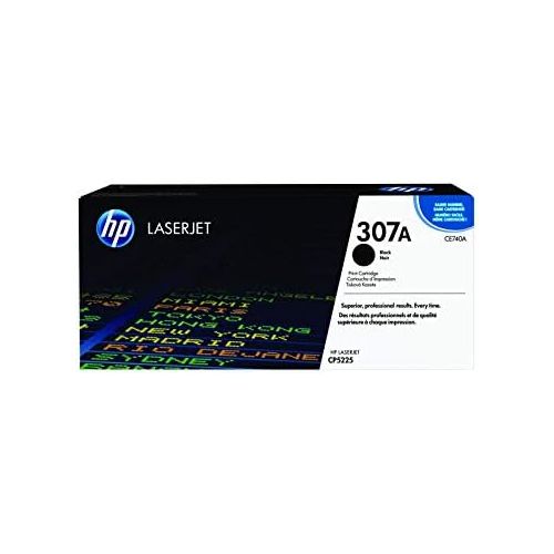 에이치피 HP 307A (CE740A) Black Original Toner Cartridge for HP Color LaserJet CP5225