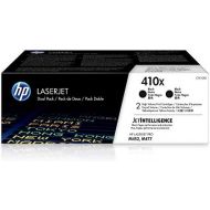 HP 410X (CF410XD) Black High Yield Original LJ Toner Cartridge, 2 Pack