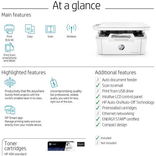 에이치피 HP Laserjet Pro M29w Wireless All-in-One Laser Printer (Y5S53A)