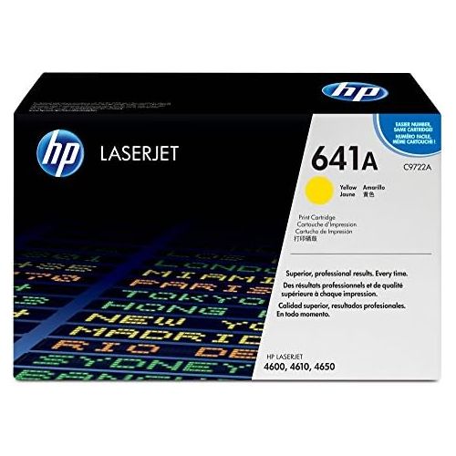 에이치피 Hewlett Packard C9722A OEM Toner - HP 641A Color LJ 4600 4610 4650 Yellow Original LaserJet Toner Cartridge (8000 Yield) (80Pallet)