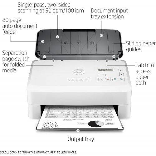 에이치피 HP ScanJet Enterprise Flow 5000 s4 Sheet-feed OCR Scanner