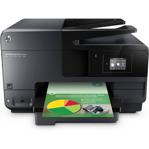 에이치피 HP OfficeJet 8600 Inkjet e-All-in-One Wireless Color Multifunction Two-Sided Printing Printer, Copier, Scanner & Fax Machine with Mobile Printing