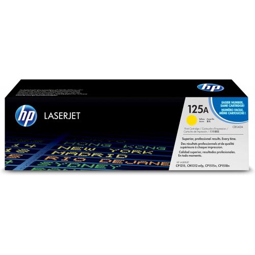 에이치피 HP 125A (CB542A) Yellow Original Toner Cartridge for HP Color LaserJet CP1215 CP1515 CP1518 CM1312