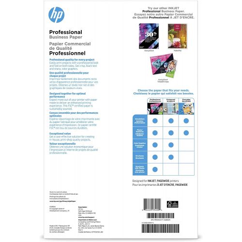 에이치피 HP Brochure Paper for Inkjet Printer, Glossy, 11x17, 150 Sheets