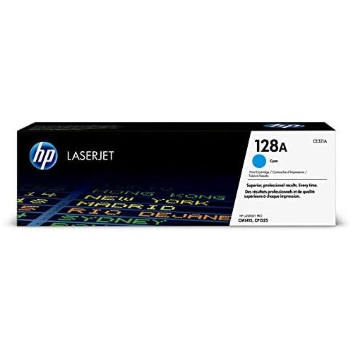 에이치피 HP 128A (CE321A) Cyan Original Toner Cartridge for HP LaserJet Pro CM1415 CP1525