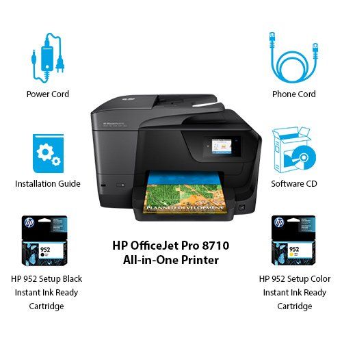 에이치피 HP M9L66A#B1H Officejet Pro 8710 All-in-one Printer wInstant Ink Bundle