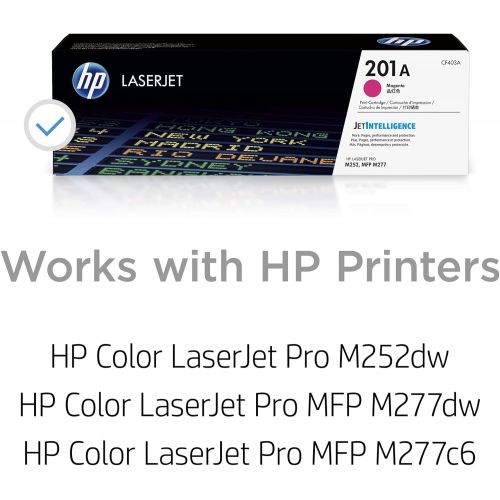 에이치피 HP 201A (CF403A) Toner Cartridge, Magenta for HP Color Laserjet Pro M252dw M277 MFP M277c6 M277dw MFP 277dw