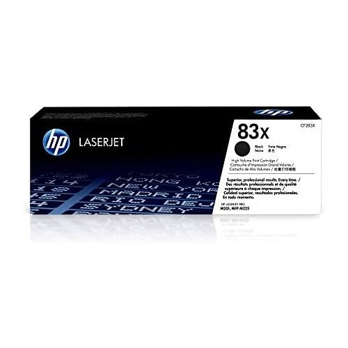 에이치피 HP 83X (CF283X) Black High Yield Toner Cartridge for HP LaserJet Pro M201 M201dw M225dn M225dw