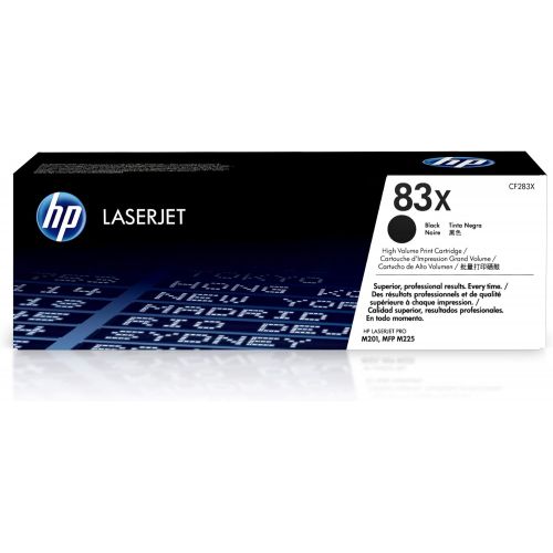 에이치피 HP 83X (CF283X) Black High Yield Toner Cartridge for HP LaserJet Pro M201 M201dw M225dn M225dw