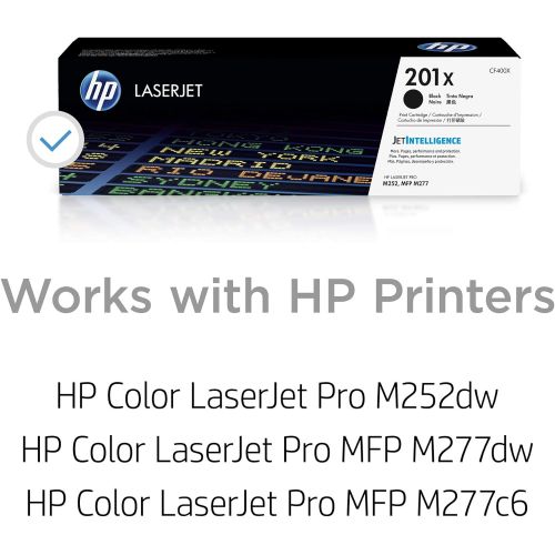 에이치피 HP 201X (CF400X) Toner Cartridge, Black High Yield for HP Color Laserjet Pro M252dw M277 MFP M277c6 M277dw MFP 277dw