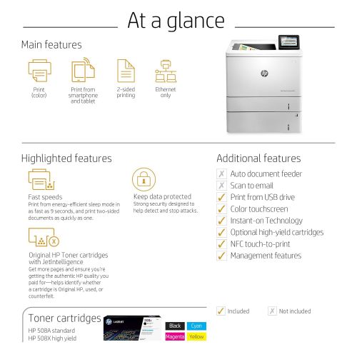 에이치피 HP LaserJet Enterprise M553x Color Printer, (B5L26A)