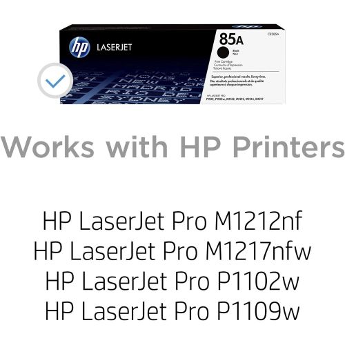 에이치피 HP 85A (CE285A) Black Toner Cartridge for HP LaserJet Pro M1212nf M1217nfw P1102w P1109w