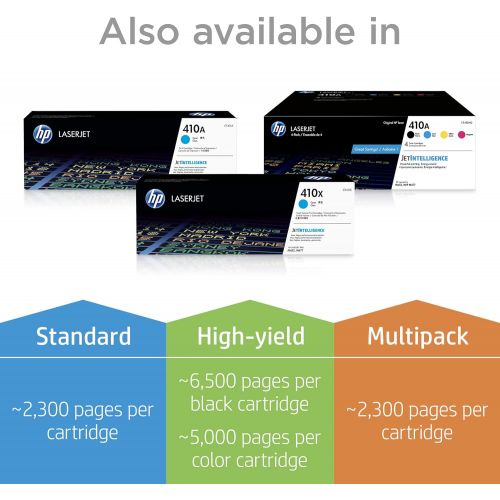 에이치피 HP 410A (CF410A) Toner Cartridge, Black for HP Color Laserjet Pro M452dn M452dw M452nw MFP M377dw MFP M477fdn MFP M477fdw MFP M477fnw