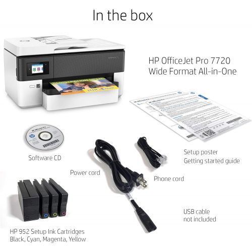 에이치피 HP OfficeJet Pro 7720 All in One Wide Format Printer with Wireless Printing