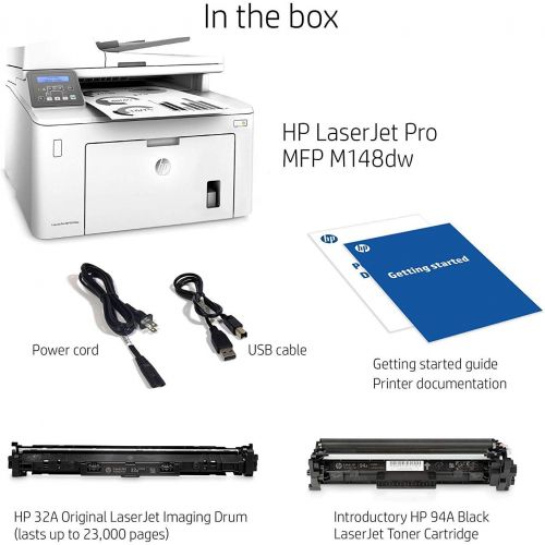 에이치피 HP Laserjet Pro M148dw All-in-One Wireless Laser Printer with Auto Duplex Printing, Mobile Printing & Built-in Ethernet (4PA41A)