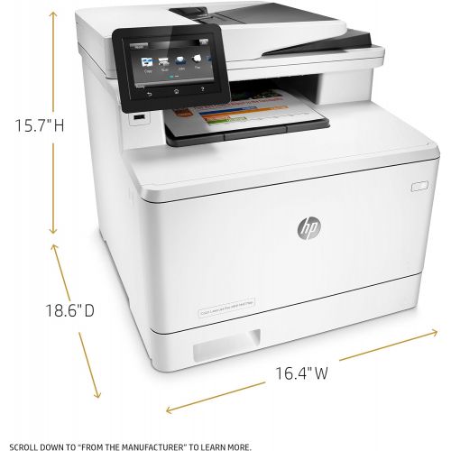 에이치피 HP Laserjet Pro M477fdn Multifunction Color Laser Printer with Built-in Ethernet & Duplex Printing, Amazon Dash Replenishment Ready (CF378A)