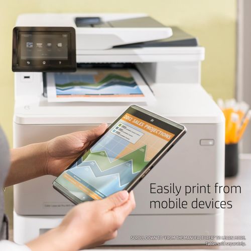 에이치피 HP Laserjet Pro M477fdn Multifunction Color Laser Printer with Built-in Ethernet & Duplex Printing, Amazon Dash Replenishment Ready (CF378A)